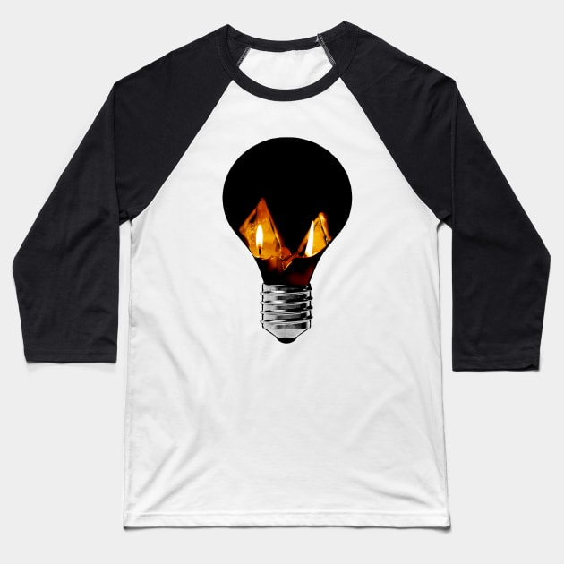 Bulb fire Baseball T-Shirt by Jakavonis